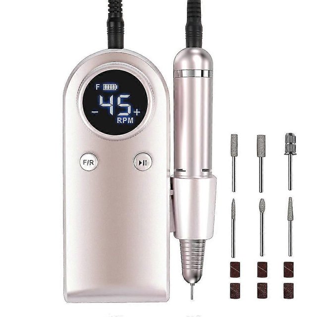 Rechargeable Nail Drill Electric Nail File 45000rmp Professional Nail Drill Kit For Acrylic Nail Gel Manicure Pedicure Polishing