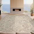thumbnail image 2 of Design&I 8'x10' Washable Area Rug Vibrant Vintage Scrollwork Blush Beige Mirrored Vine Botanical for King Size Bedroom, Under Bed, Sleek Flatweave Pet Friendly, 2 of 7