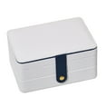 thumbnail image 2 of Grofry Jewelry Box Multi-Layer Birthday Gifts Faux Leather Necklace Earrings Rings Storage Case for Dresser White, 2 of 8