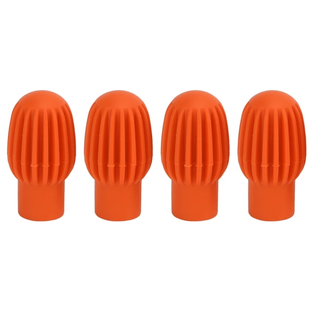 Amortiguador de silencio de tambor, 4 piezas Puntas de baquetas de silicona Accesorio para instrumentos musicales Baquetas Consejos de práctica silenciosa Aspecto llamativo