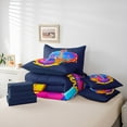thumbnail image 6 of Homewish Electric Guitar 7-Piece Bedding Comforter Set For Female Men Adults,Music Theme King Bedding Sets,Musical Melody Ultra Soft Bed Sheets,Luxury Bedroom Decor,Reversible, 6 of 8