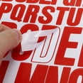 thumbnail image 4 of Calcomanías de Letras Uxcell 1 pulgada 2 pulgadas, 12 Hojas de Calcomanías de Letras Adhesivas de Vinilo, Rojo, 4 of 6