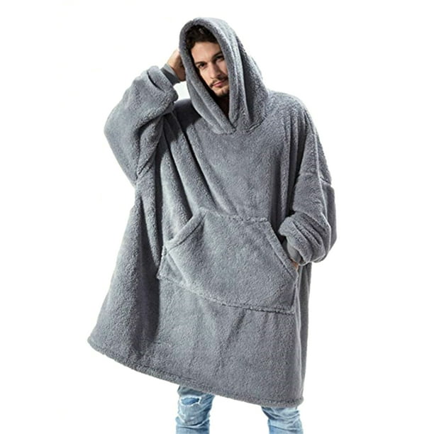 Blanket Hoodie Winter Warm Wearable Oversized Fleece Hooded Sweatshirt