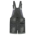 thumbnail image 2 of KIDSCOOL SPACE Girls Shorts,Big Girls Big Bibs Washed Soft Summer Denim Shortalls,Grey,7-8 Years, 2 of 7