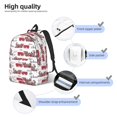 thumbnail image 3 of Bingfone Retro Train Print Canvas College Laptop Backpack, Large Capacity Lightweight College Bookbag Casual Daypack-Medium, 3 of 5