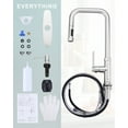 thumbnail image 7 of WOWOW Single-Handle Pull Down Sprayer Kitchen Faucet with Pull Out Spray Wand and Soap Dispenser in Brushed Nickel, 7 of 7