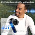 thumbnail image 2 of Auriculares inalámbricos Casan 2023 Bluetooth 5.3 HiFi Stereo 40H Playtime, 2 of 7