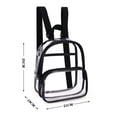thumbnail image 3 of Dsscvnef Simple Transparent Sac à Dos Mode Nouveau Motif Couleur Unie Grande Capacité Fermeture Éclair, 3 of 9