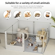 BingoPaw Clear Dog Whelping Box Fence Pet Breed Pen Playpen with Waterproof Pad, 24 H