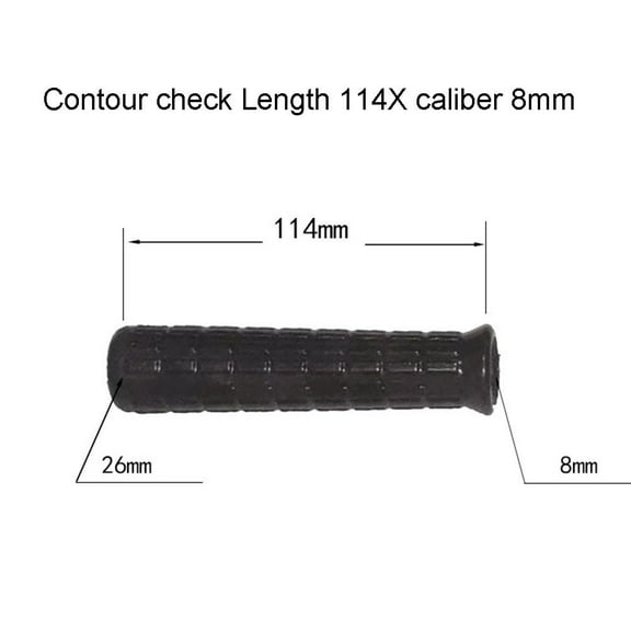 Pack of 2 Wheelbarrow Rubber Handles Round Tubes Black Replacement Handles