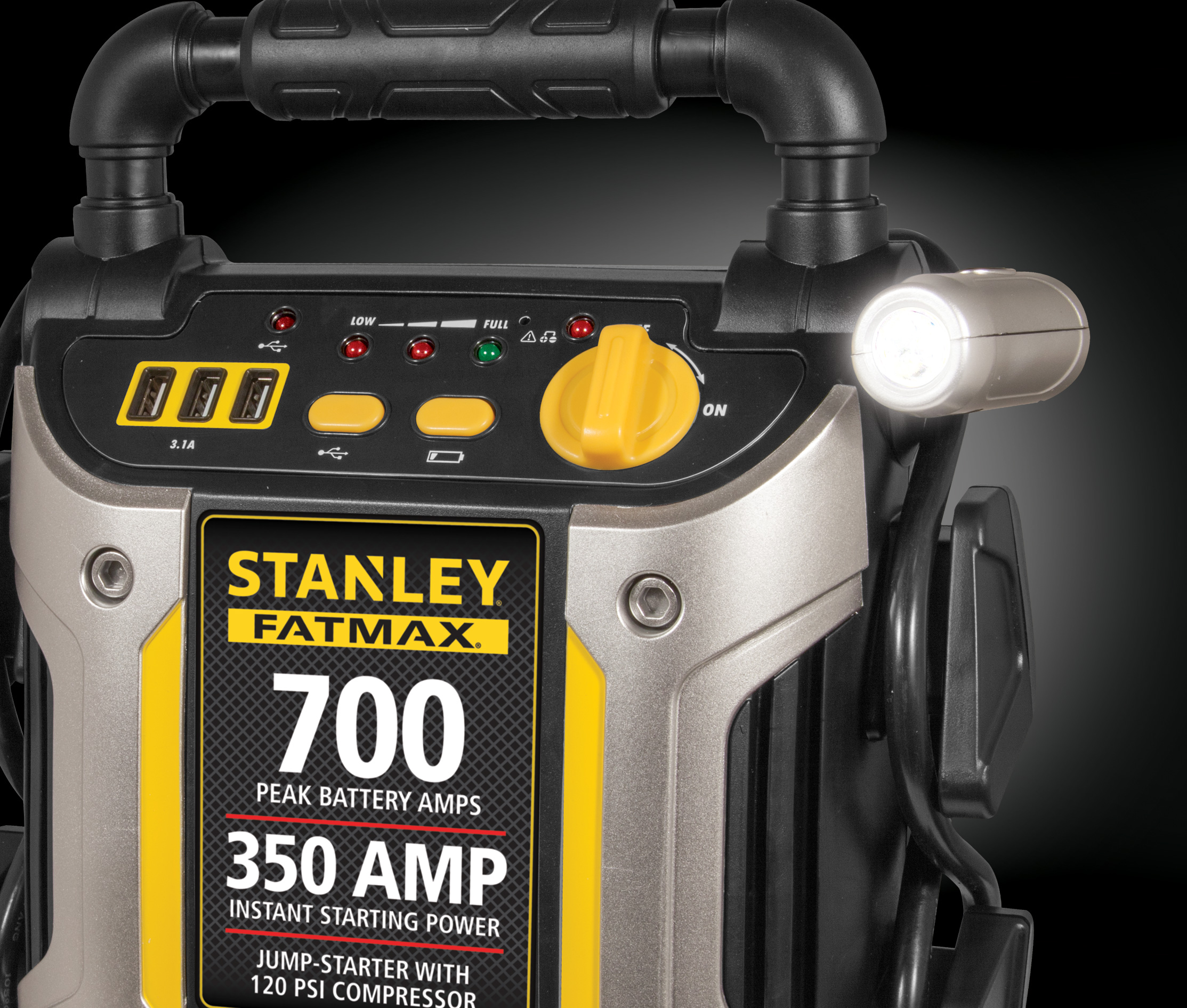 STANLEY Fatmax 700/350 Amp Jump Starter with 120 Psi Compressor (J7CS) - image 3 of 8