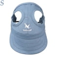 thumbnail image 1 of Mini Canvas Puppy Outdoor Sunscreen Supplies Kitten Dog Hats Cat Baseball Cap Pet Sunbonnet Costume Accessories S BLUE, 1 of 8