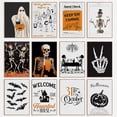 thumbnail image 3 of Póster de fantasma escalofriante de galería de Halloween, impresión artística de esqueleto potable, pintura en lienzo de calabaza aterradora, imagen de pared, decoración de sala de estar, 3 of 4
