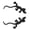 Black, variant on 2pcs Stylish Metal Geckoes Car Badge Decals Emblems Sticker For Vehicle Body Rear Window Enhancing Auto Aesthetic Appeal