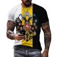 thumbnail image 1 of Russian Flag Print Short Sleeve Casual Summer Round Neck T-shirt For Men, 1 of 4