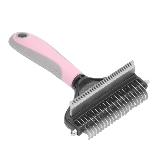 2 In 1 Dog Shedding Brush, Removing Detangling Knot Steel Dog Dematting Comb For Puppy Large