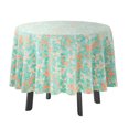 thumbnail image 1 of Vargottam Indoor/OutdoorRoundTablecloth 58 InchRoundTablecloth Waterproof PatioTableCloths- Spring/SummerTableCovers for Backyard CircularTable/BBQs/Picnic -Aquamarine Green2, 1 of 8