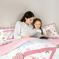 thumbnail image 5 of Manfei Letter Z Monogrammed Bedding Comforter Set,Merry Christmas Twin Comforter Sets,Cute Gingerbread Man Bedding Set For Child,Microfiber Room Decorative Reversible,2 Pieces, 5 of 8