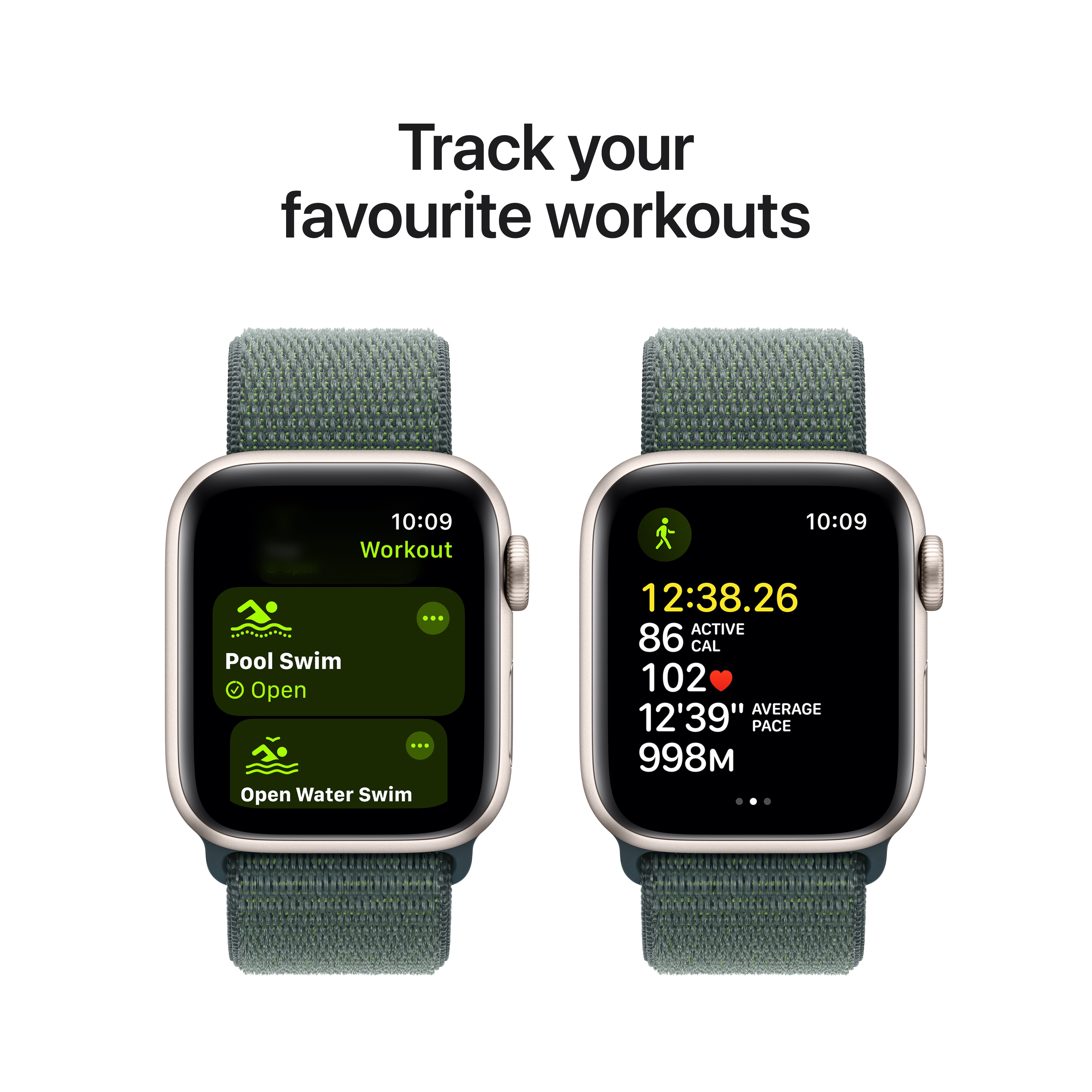 Apple Watch SE2 44mm GPS - Silver Aluminum Case with Denim Sport