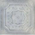 thumbnail image 1 of Drop-In, Glue-Up 2'x2' Faux Tin PVC Ceiling Tile , Ashy Snow, 1 of 10