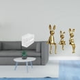 thumbnail image 2 of Dispensador de papel higiénico con forma de familia de conejitos, moderno, acrílico, para pared, armario o estantería., 2 of 8