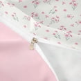thumbnail image 4 of Erosebridal Pink Blossoms Queen Duvet Cover Set for Kids Girls, Watercolor Flower Floral Bedding, Pink Reversible 3-Piece, 1 Duvet Cover and 2 Pillowcases, No Comforter, 4 of 6
