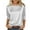 AB503 White, variant on Tisuna Women'S Silk T-Shirts Solid Color 3/4 Sleeve Crew Neck Shirt Classic Fit Casual Fashion Ladies Business Party Summer Outfits Size L