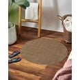 thumbnail image 4 of Brown Rug 5X5, Geometric Wool, Hand Tufted Rugs, Bed, Living room, Round Carpet, 4 of 7