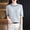 Light Blue, variant on BUIGTTKLOP Cotton Sweaters for Women Short Sleeve Knit Tops Hollow out Crewneck Pullover Top
