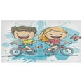 thumbnail image 2 of Children by Bike 12.4x10.6in PVC Round Ring Binder, D-Ring 3-Hole, Metal Clip, 200 Sheets, 2 of 10