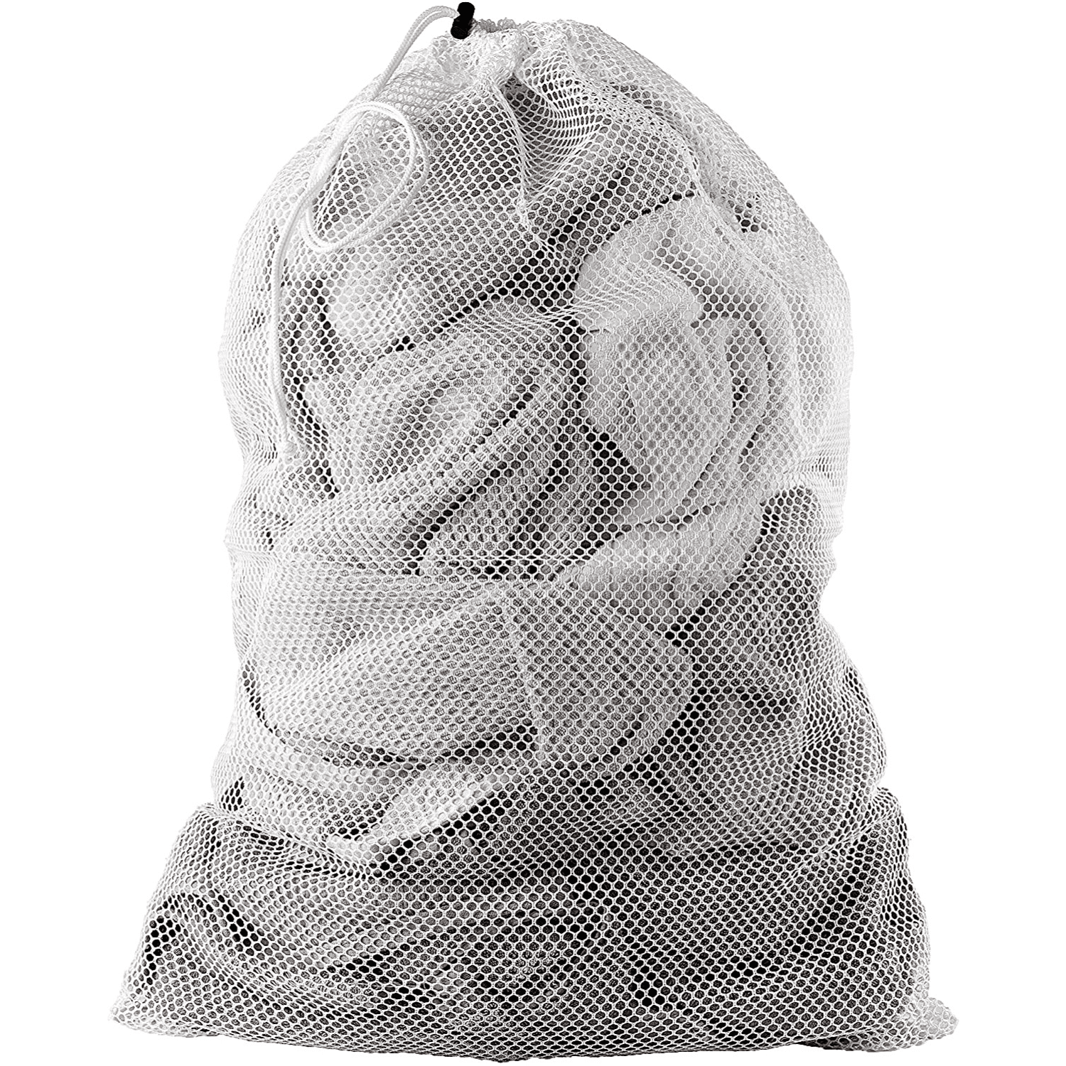 White Mesh Laundry Bags with Drawstrings, 24x36 in. 3 Bags