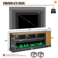 thumbnail image 3 of Merluxy 75" Fireplace TV Stand for TVs up to 85", Black & Brown, 3 of 7