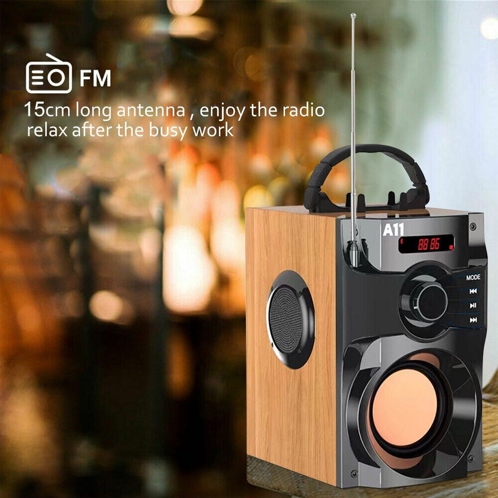 Mpow Wireless Bluetooth Speaker Portable Heavy Bass Sound Party Karaoke Subwoofer Mic