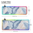 thumbnail image 3 of Blue Banana Leaves RGB Gaming Mouse Pad Large Keyboard Mat Rubber Base 13 Light Modes, 3 of 6