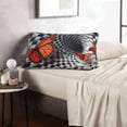 thumbnail image 6 of Naloa Butterflies Optical Illusion Pillowcase, Throw Pillowcase, Wrinkle-Free, Stain-Resistant with Hidden Zipper for Bedroom Sofa-20"x30", 6 of 6