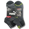 thumbnail image 2 of PUMA SOCKS MEN'S - LOW CUT - GLEE 243 - BLACK LIME - LARGE (10-13) PACK 6 XX, 2 of 2