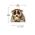 thumbnail image 3 of WIRESTER Set of 2pcs Acrylic Ready to Hang Ornament, Hanging Ornaments for Christmas Tree Holidays Party Home Office Xmas Tree Decoration Gift - Cute Pygmy Slow Loris Eating Banana & Grey Rat, 3 of 7