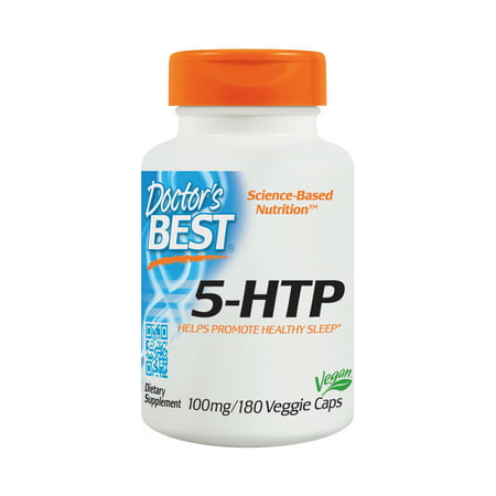 Doctor's Best 5-HTP, Non-GMO, Vegan, Gluten Free, Soy Free, 100 mg, 180 Veggie (Best 5 Htp Supplement Reviews)