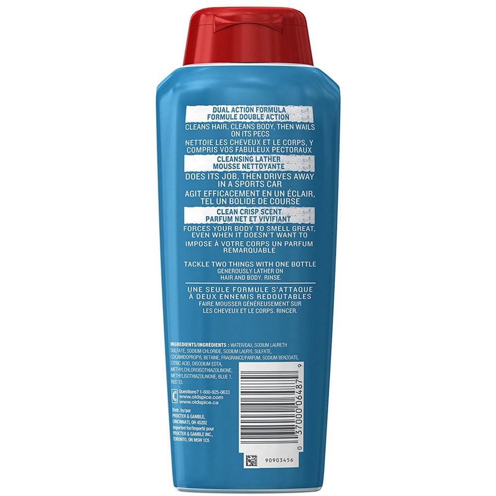Old Spice Body Wash Hi Endrurance +Hair 18Oz, 6-Pack
