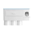 thumbnail image 1 of Wall Mounted Toothbrush Holder with Toothbrush Dispenser Drilling Free Space-Saving Toothpaste Squeezer Kit with Cups, 1 of 8