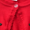 thumbnail image 3 of NAISIBABY Girls Outerwear Cardigan, One-Button School Uniform Cropped Knit Jacket Autumn Short Coat Red Size 2, 3 of 6