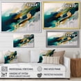 thumbnail image 4 of Designart "Motion Of Green And Gold In Geometric Design" Modern Geometric Floater Framed Canvas Art Print, 4 of 5