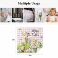 thumbnail image 5 of Easter Cloth Napkins, Rabbit Sheep Eggs Butterfly Flowers Pink Grid Washable and Reusable Dinner Napkins Set of 8, Table Napkin for Kitchen Party Birthday Wedding Hotel Housewarming 20"x20", 5 of 9