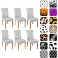 thumbnail image 1 of Halloween Chair Covers for Dining Room Set Of 6, Halloween Ghost Stretch Dining Chair Cover 6 Pieces, Washable Kitchen Parsons Chair Slipcovers 6 Pack, Removable Seat Protector for Home and Party, 1 of 5