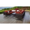 thumbnail image 2 of AMALFI 11 Piece Wicker Patio Furniture Set 11a in Brown and Terracotta, 2 of 7