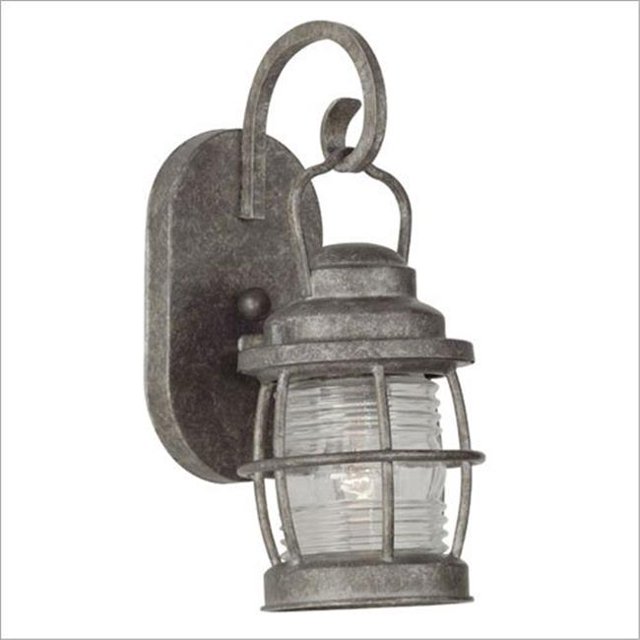 Kenroy Home 90951FL Beacon Small Wall Lantern- Flint Finish