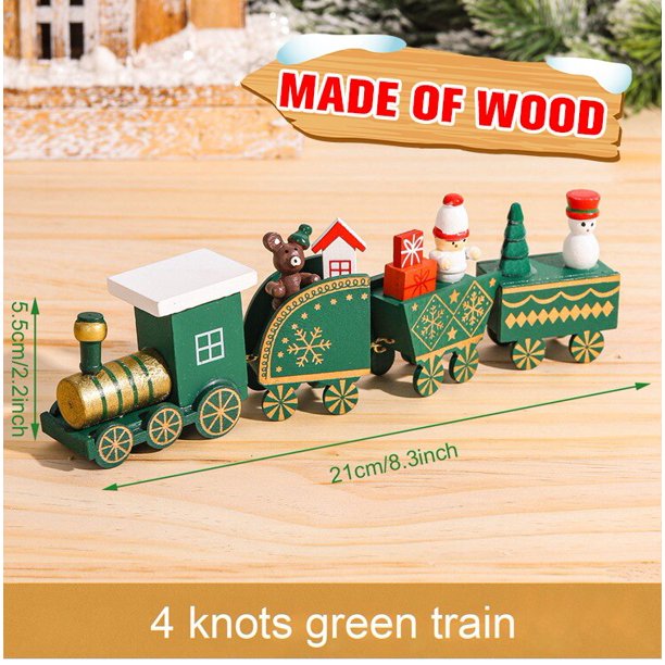 Adorno navideño de tren de madera/plástico para el hogar, decoración de Feliz Navidad, regalos de Navidad, Noel Natal, Año Nuevo, 2023, 2024