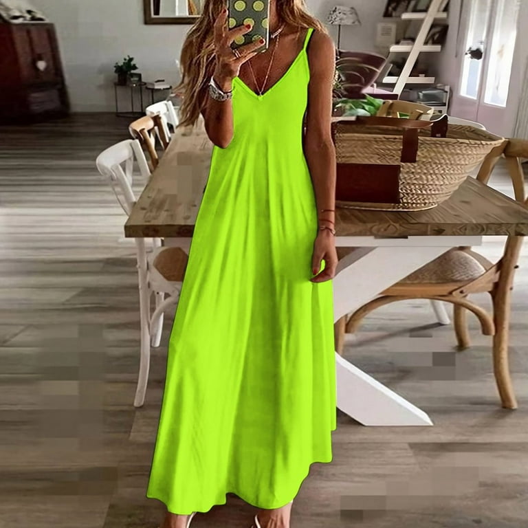 Neon yellow women's clothing hot sale