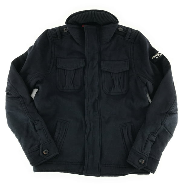 Abercrombie & Fitch Mens Wool Military Jacket X-Large Navy - Walmart.com