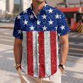 thumbnail image 6 of jowamay Patriotic Hawaiian Shirts for Men American Flag Lapel Short Sleeve Button Down Summer Beach Shirts for Leisure, 6 of 8